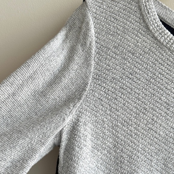 Madewell Two Tone Colorblock Sweater - Gray and Navy Blue, Size Medium - Picture 7 of 16